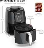Ninja Air Fryer, 4 Qt Capacity, 4-in-1 Crisp, Roast, Reheat, and Dehydrate, Dishwasher Safe Parts, 105°F-400°F, 1550 Watt, Grey, AF101 | Crisps, roasts, reheats, dehydrates, 1550W, High-gloss finish, Fits 2 lbs fries, Dishwasher-safe