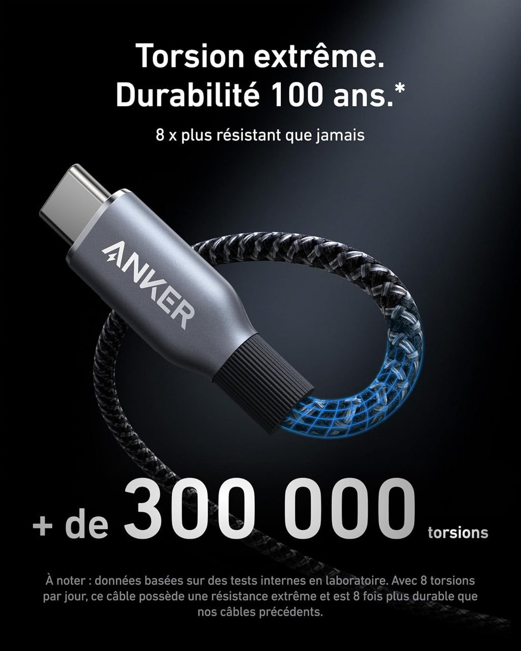 Anker Prime USB C to USB C Cable, 240W Fast Charging Durable Cable (6 ft)