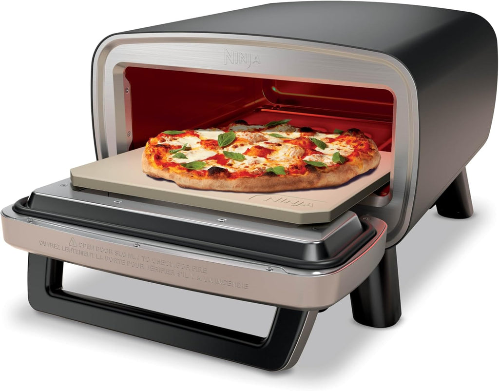 Ninja Artisan Pizza Oven, 12-in Pizza in 3-Min, 700F, 5-in-1, Gray, MO201 | Ninja Artisan Electric Pizza Oven bakes 5 pizza styles and air fries, all in one outdoor appliance.
