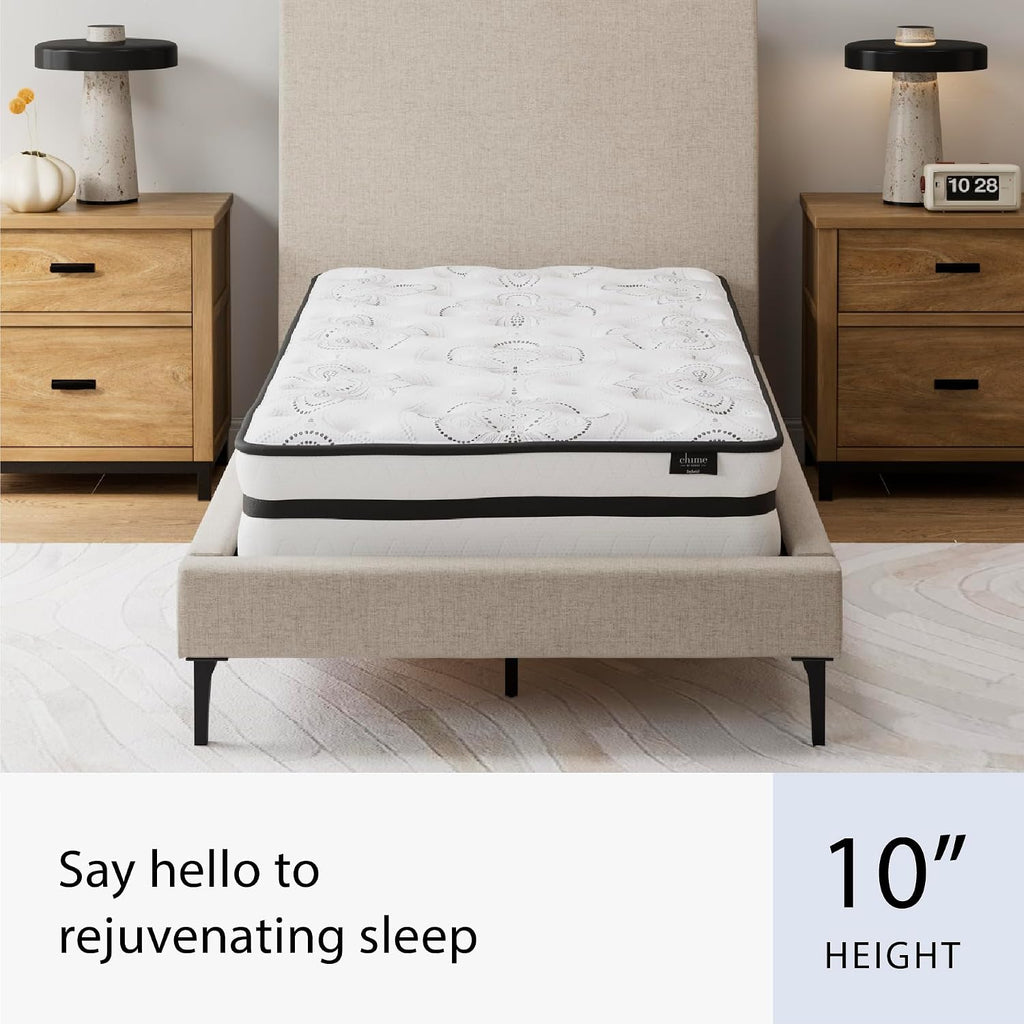 Signature Design by Ashley Queen Mattress, 10 Inch Medium Firm Hybrid