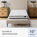 Signature Design by Ashley Queen Mattress, 10 Inch Medium Firm Hybrid