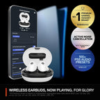 SteelSeries Arctis GameBuds for PS5 - Wireless Gaming Earbuds - 2.4GHz + BT 5.3 - ANC/Transparency - IP55 Water Resistant - 40H Battery - Wireless Charging - PS5, PC, Switch 2, Mobile - White