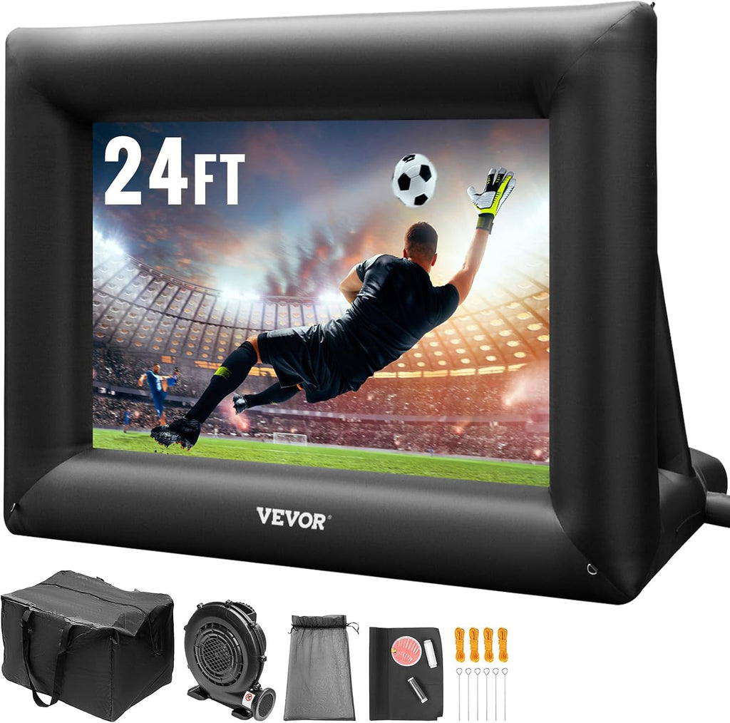VEVOR Inflatable Projector Screen for Outdoor Use with 350W Air Blower