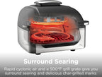 Ninja® Foodi® 5-in-1 XL Indoor Grill & Air Fryer, Black/Grey, AG301 | Cyclonic Grilling Technology for char-grilled flavor indoors year-round. 5-in-1: Grill, Air Fry, Roast, Bake & Dehydrate. XL.