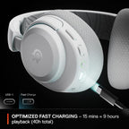 SteelSeries Arctis Nova 3P Wireless - PS5 Headset & PC Gaming Headset - Mobile App Control - 40 HR Battery with fast charging - Compatible with PlayStation, PC, Switch - 2.4GHz/Bluetooth - White