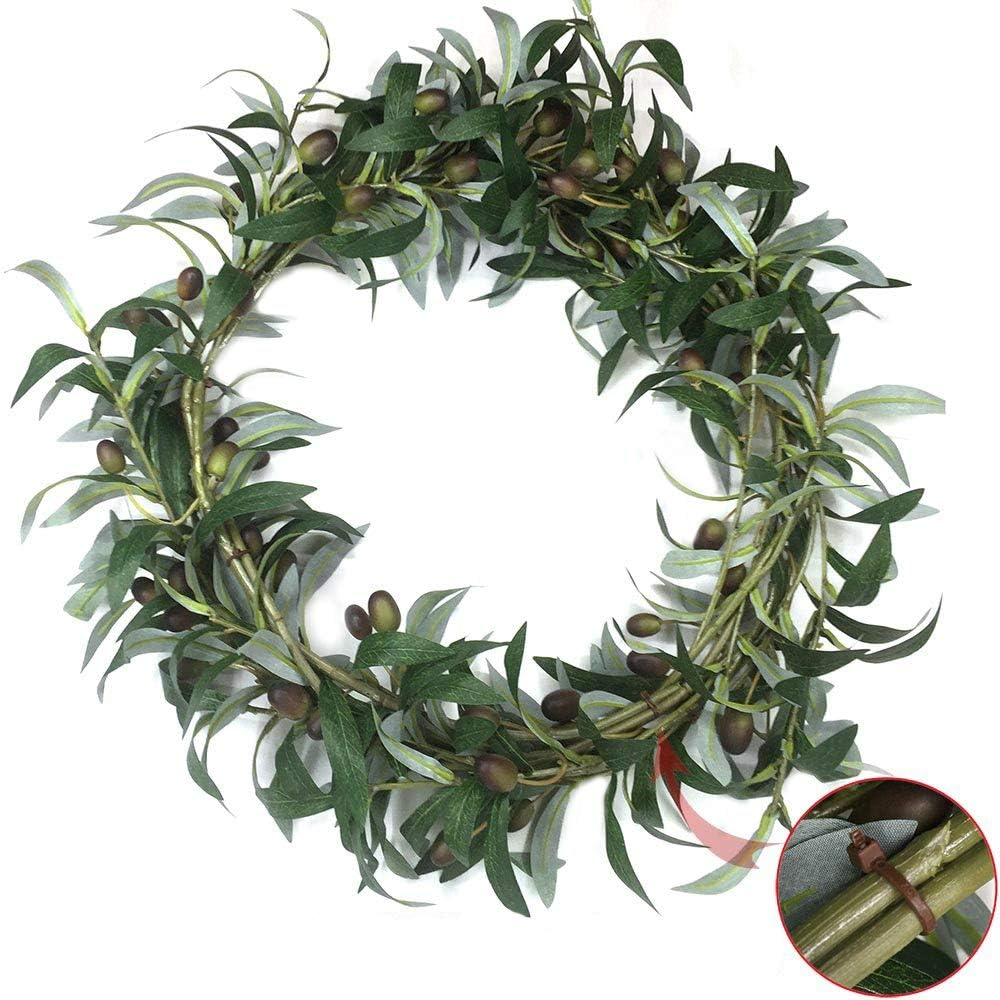 SHACOS 4 PCS 28 inch Artificial Olive Branches for Vases Greenery Olive Stems Faux Tree Branch Twig for Home Wedding Shop Office Garden Decor DIY Floral Crafts