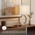 Signature Design by Ashley Table Lamp, 28 Inch, Gold, Rectangle Shade