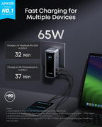 Anker Prime Power Bank, 9,600mAh 65W, Built-in AC Plug