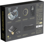 SteelSeries Arctis Nova Elite - Hi-Res Wireless Gaming Headset - 96kHz/24bit - Carbon Fiber Speakers - ANC - AI Noise Rejection - App - 2.4GHz + BT - Multi-Source Mix; OmniPlay PC+PS+Xbox - Sage&Gold
