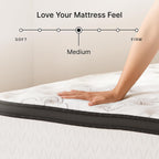 Signature Design by Ashley 12 Inch Hybrid King Mattress in a Box | Medium Firm comfort with CertiPUR-US certified gel memory foam, Pocketed coils for low motion transfer, Chime Series