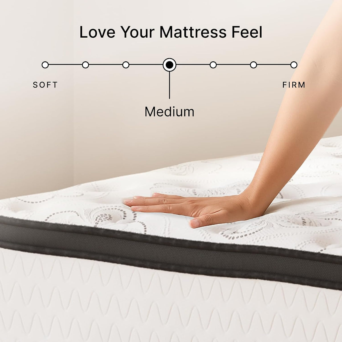 Signature Design by Ashley 12 Inch Hybrid King Mattress in a Box | Medium Firm comfort with CertiPUR-US certified gel memory foam, Pocketed coils for low motion transfer, Chime Series