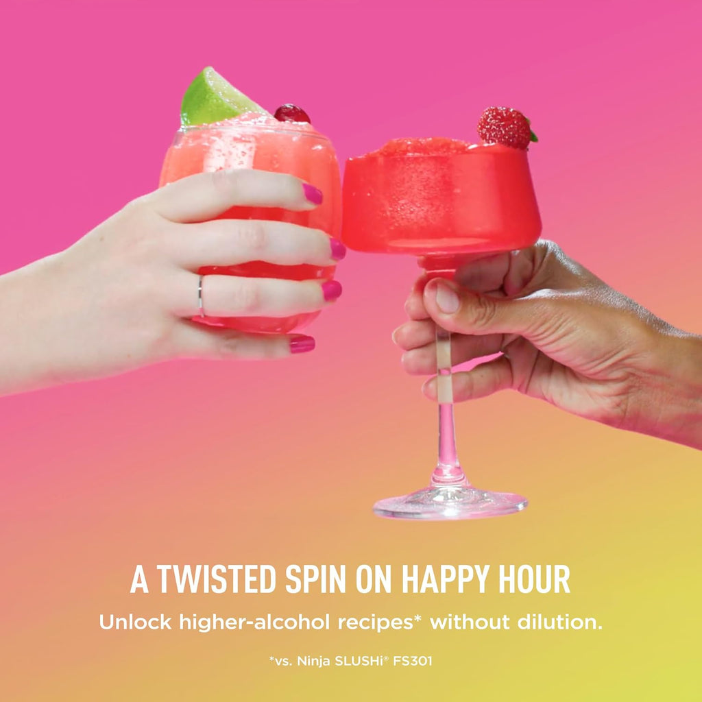 Ninja SLUSHi Twist Smart Frozen Drink Maker with Dual SlushAssist, FS701GN | 2 SLUSHI MACHINES IN 1, Serve separately or twist together, Dual SlushAssist Technology, 10+ Servings, two 72 oz vessel