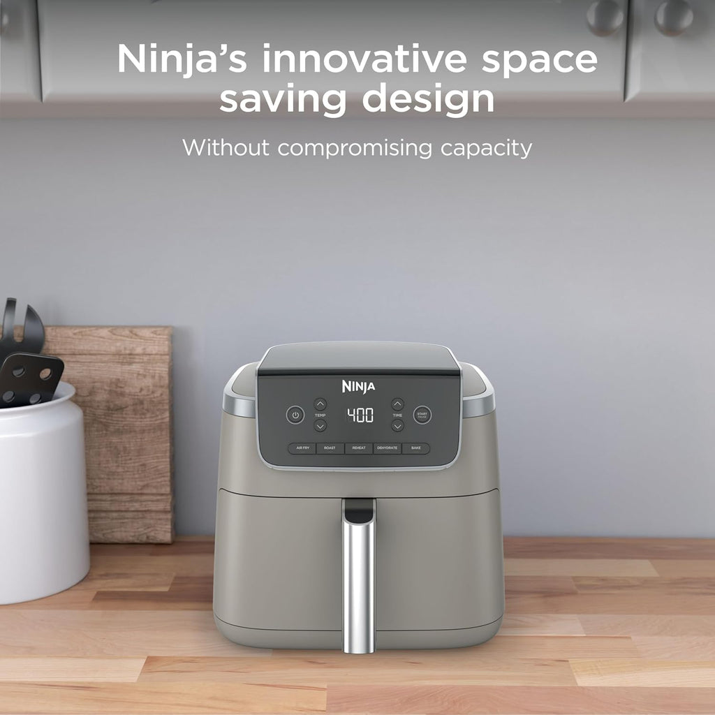Ninja Air Fryer Pro, 5 Qt, 5-in-1, Stone, AF142SD | Air fry, bake, roast, reheat, dehydrate, 1750W, 400F max, Fits 4 lbs fries, Dishwasher-safe