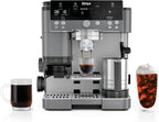 Ninja Luxe Café Premier Espresso & Rapid Cold Brew, Gunmetal, ES601GM | Drip Coffee, Built-in Coffee Grinder, Hands-Free Milk Frother, Assisted Tamper for Cappuccinos & Lattes
