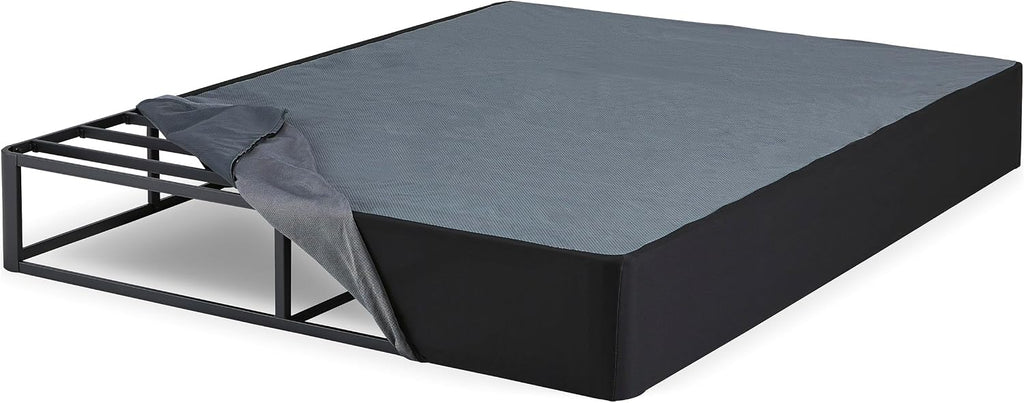 Signature Design by Ashley King Metal Box Spring, 10 Inch | Heavy duty metal frame, Removable fabric cover, Folds for compact storage, Quick and easy assembly, Foundation Series