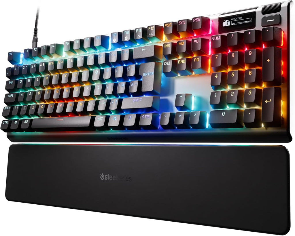 SteelSeries Apex Pro Gen 3 Gaming Keyboard - Hall Effect Keyboard, Magnetic Keyboard with OmniPoint 3.0 Switches - Adjustable Actuation, Rapid Trigger, Rapid Tap/SOCD - English QWERTY