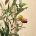 Kazeila Artificial Olive Tree 7FT Tall Faux Silk Plant for Home Office Decor Indoor Fake Potted Tree with Natural Wood Trunk and Lifelike Fruits