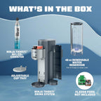 Ninja Thirsti Ultimate Drink System, Soda Maker, Cyberspace, WC3001BL2 | Still or Sparkling, Create fountain-fresh drinks with 20+ zero or low-calorie flavors, Customize your fizz and flavor