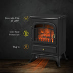 HOMCOM Freestanding Electric Fireplace Indoor Heater 1000/2000W in Black