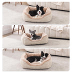 INVENHO Medium Dog Beds for Medium Dogs Washable, Rectangle Dog Bed Medium Size Dog, Orthopedic Dog Bed, Warming Soft Calming Sleeping Puppy Bed Durable Pet Bed with Anti-Slip Bottom M(30"x24"x9")