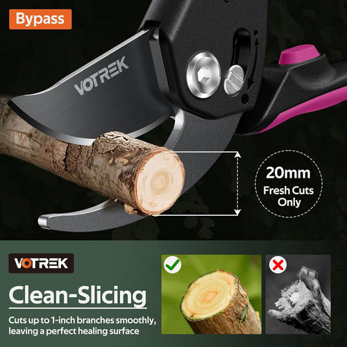 8.5" Garden Secateurs for Small Hands, Professional Bypass Pruner