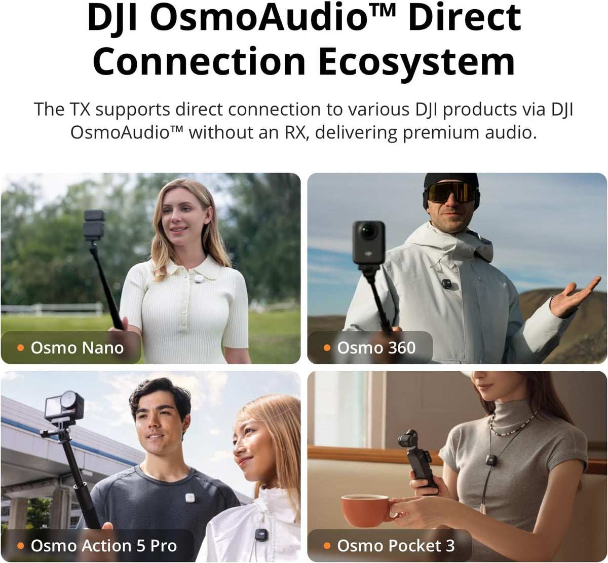 DJI Mic Mini (2 TX + 1 RX), Ultralight, Detail-Rich Audio