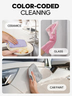 Fantasticlean Microfiber Cleaning Cloth Roll -75 Pack, 12" x 12" (Pink)