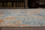 Signature Design by Ashley Wraylen 8 x 10 Low Pile Boho Abstract Rug, Orange & Blue