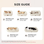 Bedsure ComfyFleece® Cute Dog Beds Large Sized Dog Washable，36in Cream
