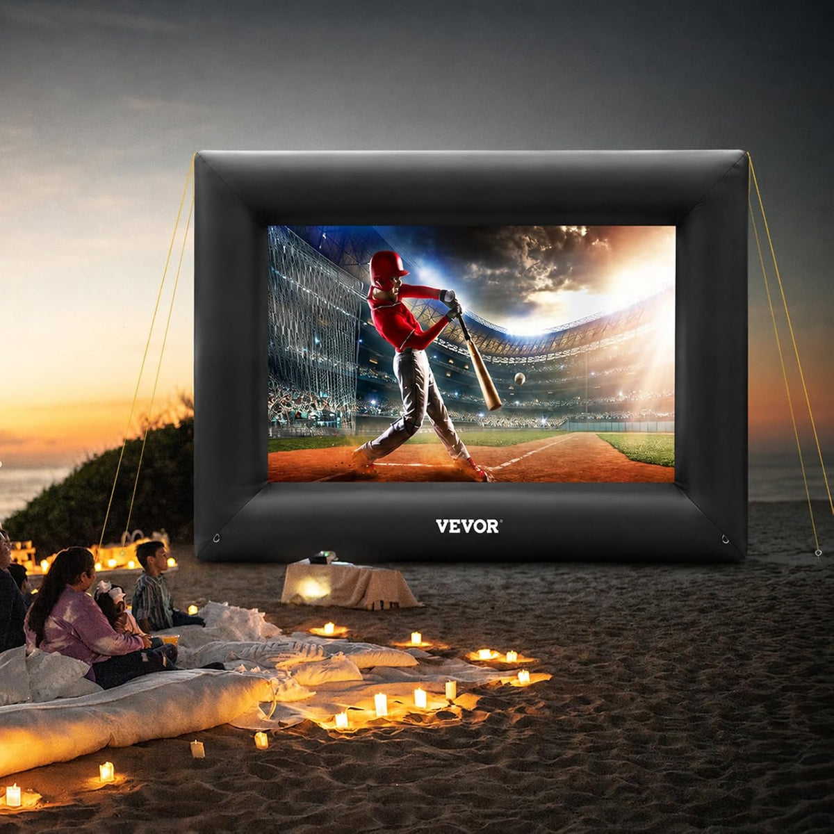 VEVOR Inflatable Projector Screen for Outdoor Use with 350W Air Blower