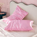 Bedsure Satin Pillowcases Queen Set of 2, Similar to Silk Pillow Cases Pink