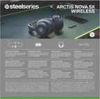 SteelSeries Arctis Nova 5X Wireless - Xbox Gaming Headset - 100+ Audio Presets via App - Neodymium Magnetic Drivers - 60H Battery - 2.4GHz/BT - ClearCast Gen2.X Mic - Supports PC, PS, Mobile