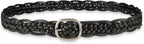 Levi's Women's Fully Adjustable Casual Leather Braided Belt for Jeans and Dresses