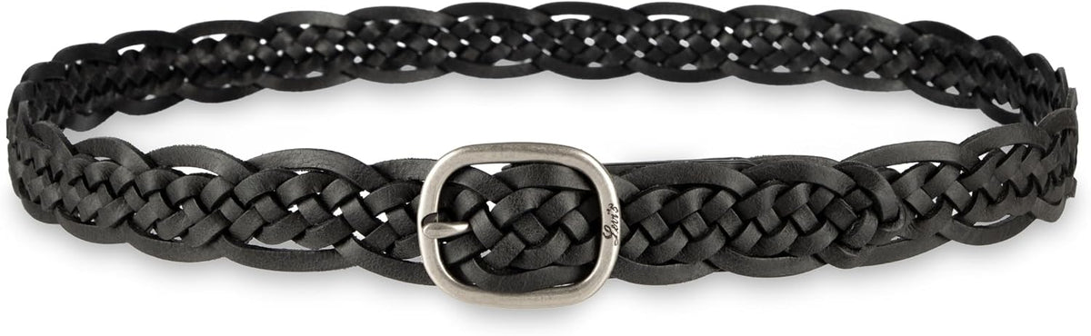 Levi's Women's Fully Adjustable Casual Leather Braided Belt for Jeans and Dresses