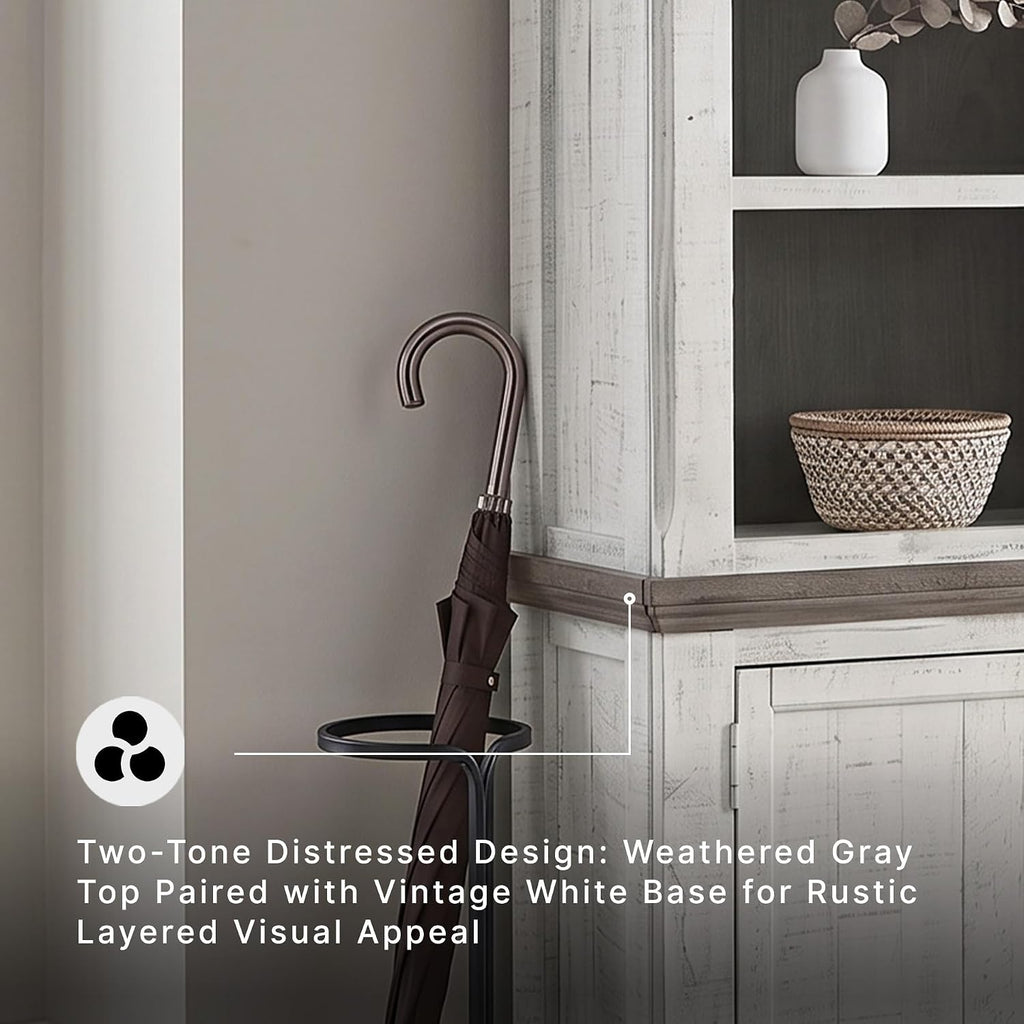 Signature Design by Ashley Havalance Left Pier Cabinet, Farmhouse Bookcase