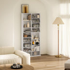 HOMCOM 640 CD/360 DVD Storage Unit with 18 Compartments, White
