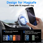 Compact Foldable Car Phone Holder for Magsafe [78+LBS Strongest Suction & 2400gf Strongest Magnetic] 360° Adjustable Car Phone Mount, Bedstand & Desk Mounts for iPhone 18-12 Pro Max (Carbon Fiber)
