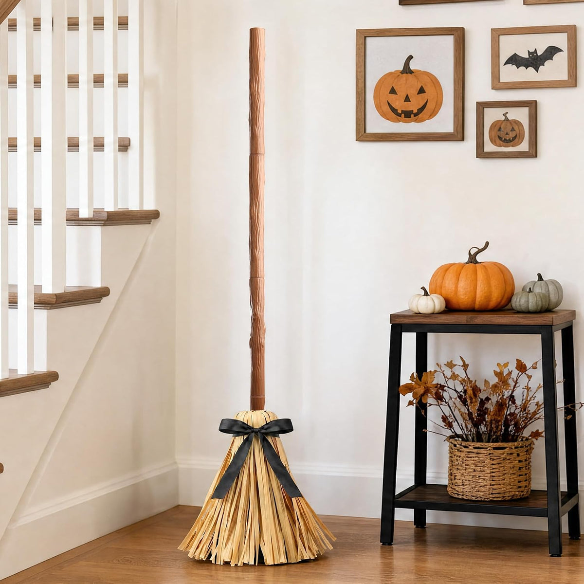 Halloween Decorations Indoor - 49" Animated Floating Lighted Witch Broom