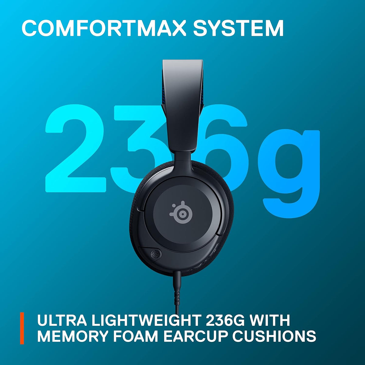 SteelSeries Arctis Nova 1P for PlayStation - PS5 Gaming Headset - Hi-Fi Drivers - 360° Spatial Audio - AirWeave Memory Foam Ear Cushions - Lightweight - Also compatible with PC, Xbox - Black
