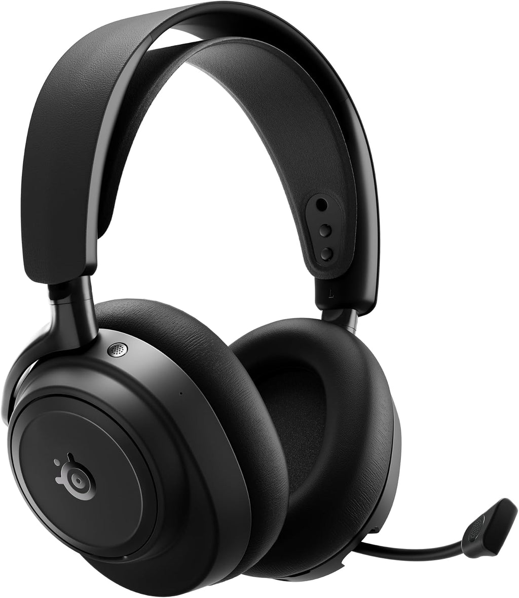 SteelSeries Arctis Nova Elite - Hi-Res Wireless Gaming Headset - 96kHz/24bit - Carbon Fiber Speakers - ANC - AI Noise Rejection - App - 2.4GHz + BT - Multi-Source Mix - OmniPlay PC+PS+Xbox - Black