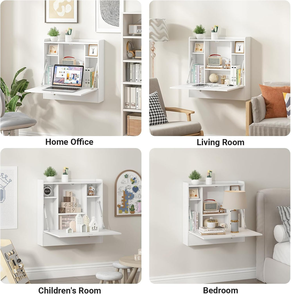 Wall Mounted Table Folding Desk Drop Leaf Floating Table Computer Desk