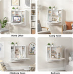 Wall Mounted Table Folding Desk Drop Leaf Floating Table Computer Desk