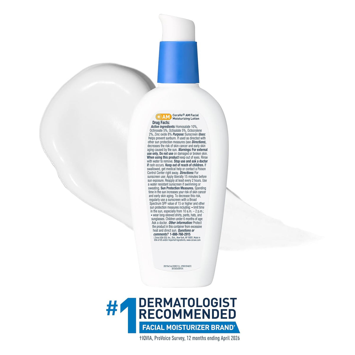 CeraVe AM Daily Facial Moisturizer with SPF 30, Face Sunscreen, 3oz