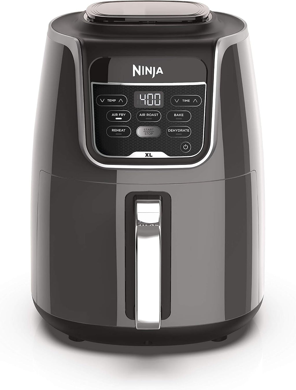 Ninja Air Fryer XL, 5.5 Qt, 5-in-1, Grey, AF150AMZ | Air fry, roast, reheat, dehydrate, 1750W, 400F max, Fits 3 lbs wings, Dishwasher-safe