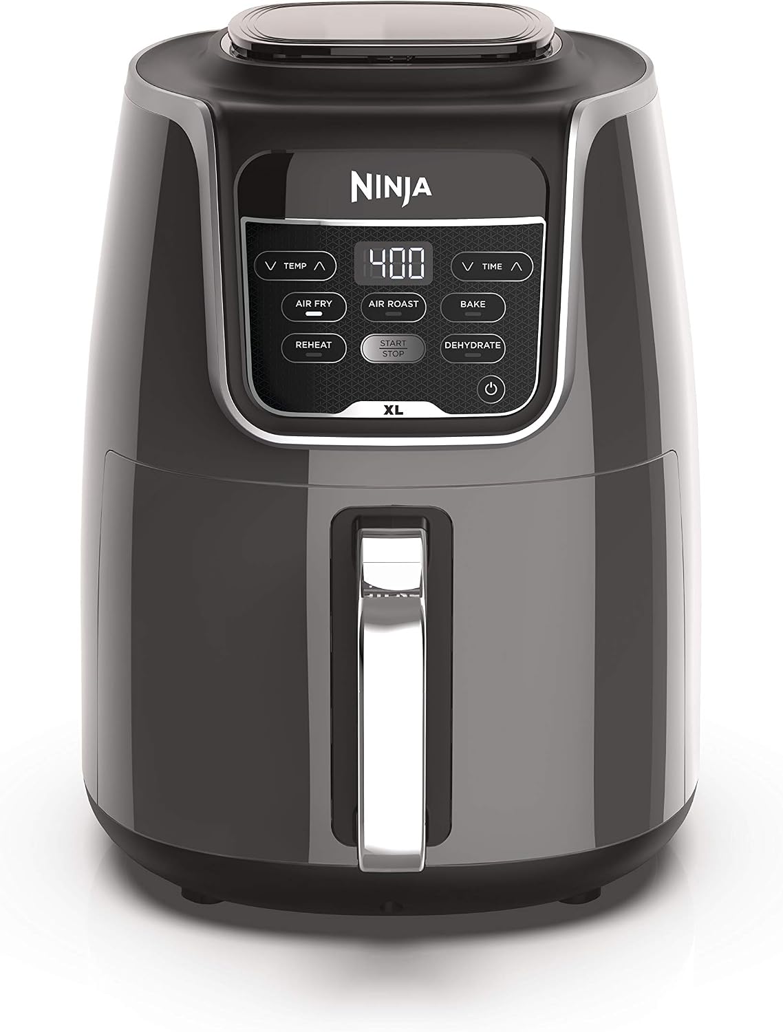 Ninja Air Fryer XL, 5.5 Qt, 5-in-1, Grey, AF150AMZ | Air fry, roast, reheat, dehydrate, 1750W, 400F max, Fits 3 lbs wings, Dishwasher-safe