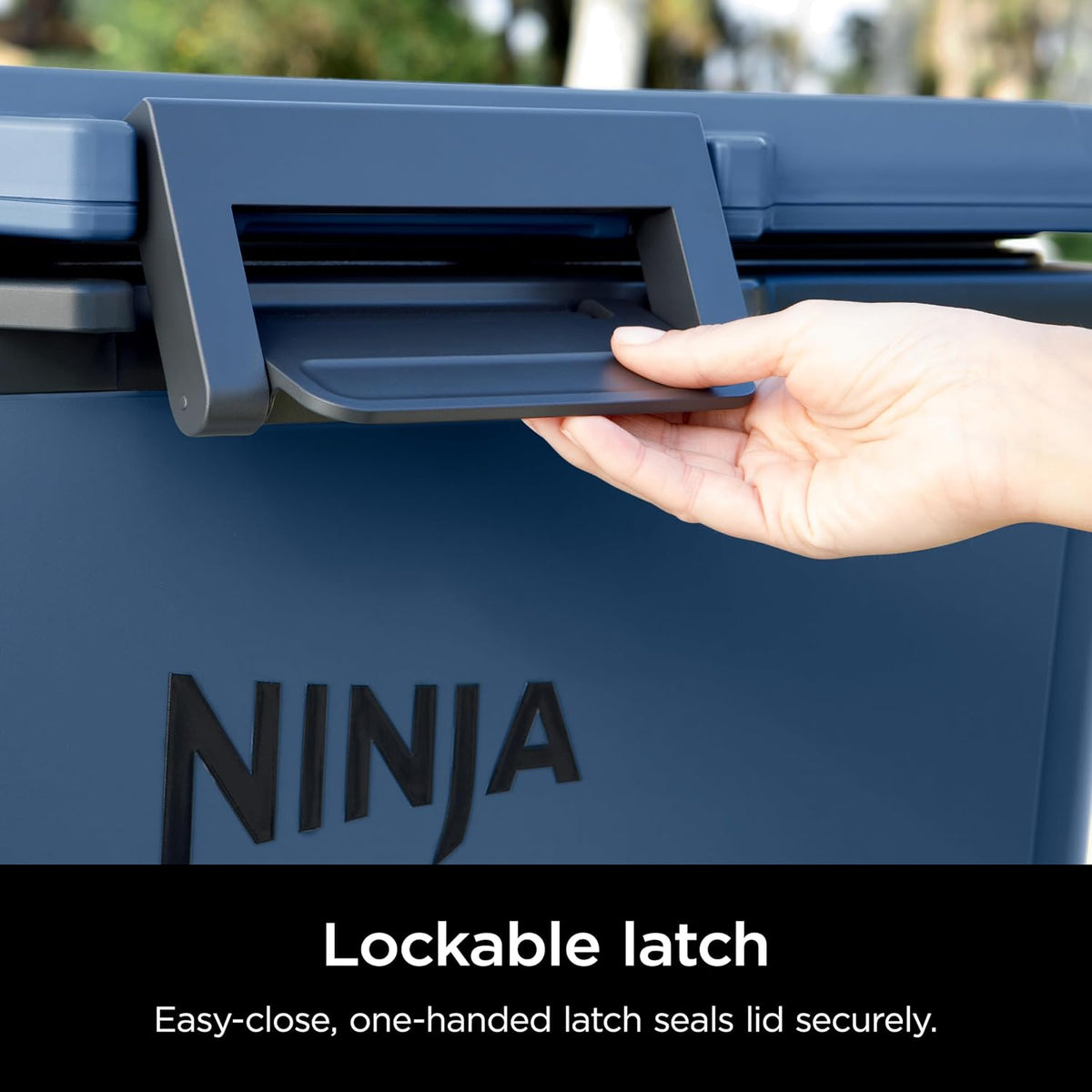 Ninja FrostVault 30qt Hard Cooler, Storage Drawer, Lakeshore Blue, FB131BL | Ninja FrostVault keeps food cool, dry & separate under 40°F for days, with 30-qt capacity holding up to 48 cans.