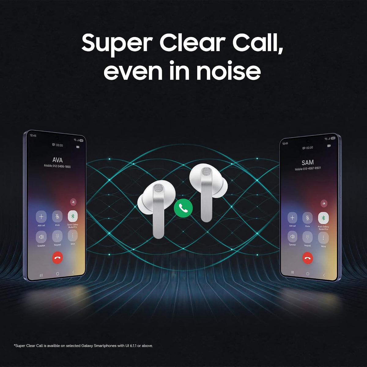 Samsung Galaxy Buds4 Pro, Wireless Bluetooth Earbuds, Real Metal Blade, Full-Spectrum Hi-Fi Sound, 2-Way Speaker & Dual Amp, 360 Audio, ANC, Black, 2 Year Extended Warranty (UK Version)