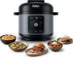 Ninja® HyperHeat™ 9-in-1 Pressure Cooker, 6.5-qt, Stone Purple, PC201SP | Cooks 2X faster, Sear, Sauté, Slow Cook, Steam & Sous Vide, 1200W, PFAS-free pot, removable SimpliServe™ pot for easy serving