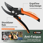 8.5" Garden Secateurs for Weak Hands, Professional Bypass Pruner