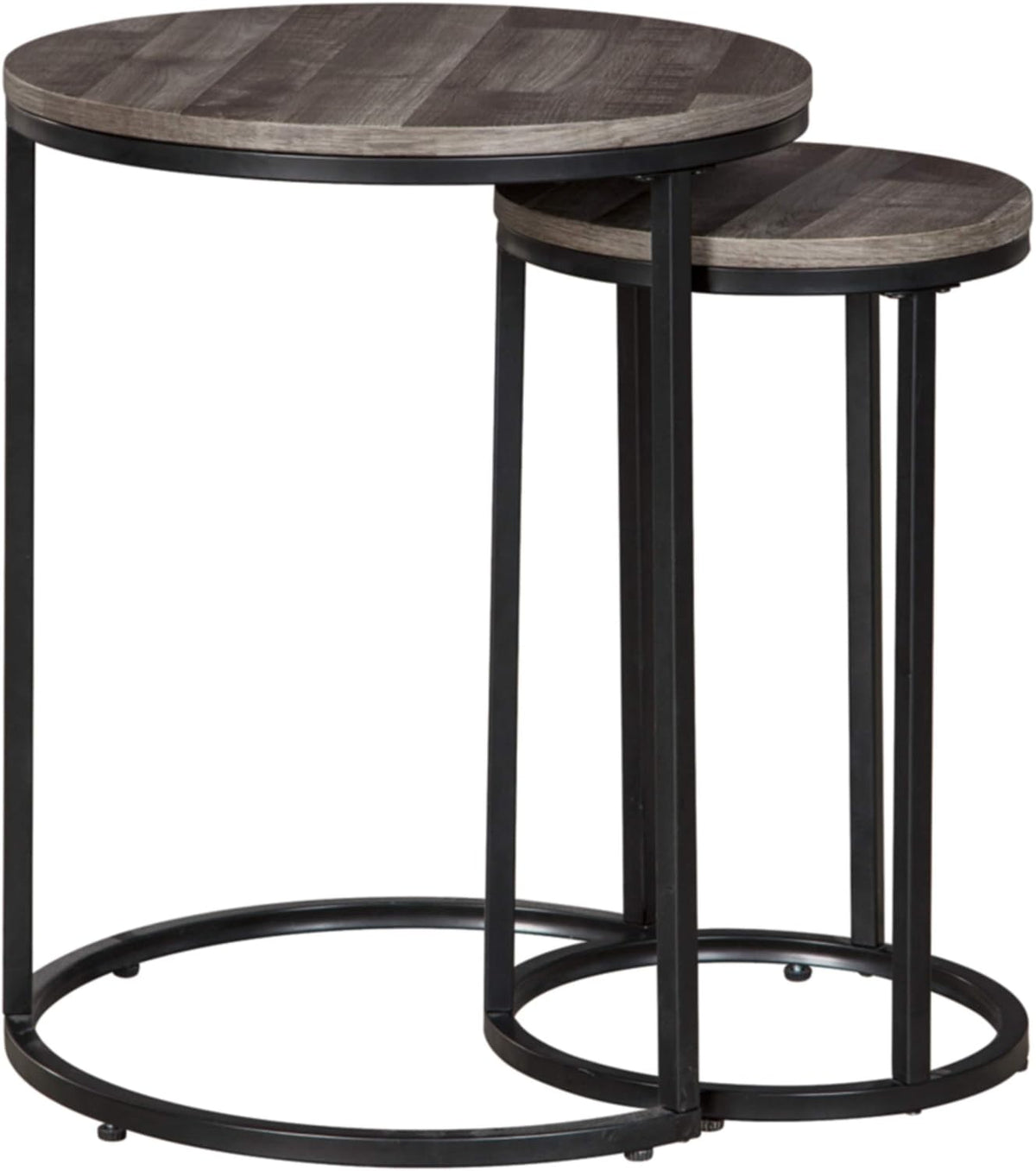 Signature Design by Ashley Gray Round Nesting Tables Set of 2